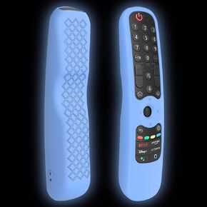 LEFXMOPHY MR21GC Remote Cover, Case Replacement for LG AN-MR21GA / AN-MR21GC Magic Remote Control 2021, Black Funda de Silicona Protectora with Lanyard