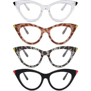 Eyekepper 5 Pack Small Reading Glasses for Women Cat-eye Style Ladies Readers +0.50