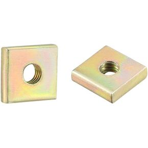 uxcell Square Nuts, M3x8mmx2mm Yellow Zinc Plated Metric Coarse Thread Assortment Kit, 100 Pcs