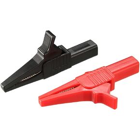 uxcell 1 Pair Alligator Clip Adapter Extender 4mm Banana Jack 1000V 30A Test Clamp Full Shroud Insulated Red and Black