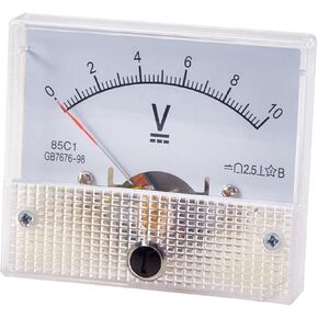 Heyiarbeit 0-20V DC Analog Panel Voltage Gauge 85C1 Volt Meter for Voltage Measurement Devices 1Pcs