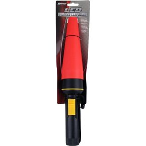 Dorcy 41-1482 Deluxe Signal Wand LED Flashlight with Safety Cone, 30-Lumens, Black Finish