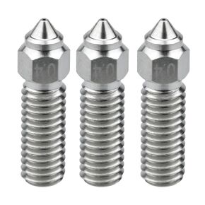 3PCs Upgrade Plated Wear Resistant Brass Nozzle Pack 0.4mm Super Smooth Compatible with Creality K1, K1 Max, CR-M4, Ender 3 V3 KE, CR10 SE 3D Printer Accessories