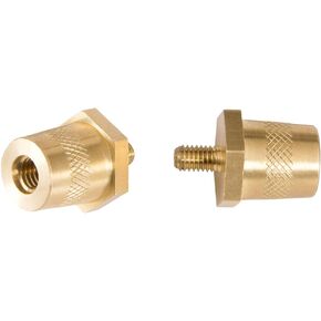 Battery Post Terminals, M8 M5 External to M6 Internal Pure Copper Top Post Battery Connectors, Car Charging Post Extender (1 pair M5 to M6)