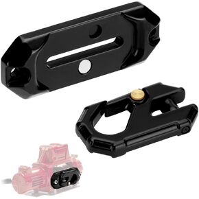 خطافات مقطورة زاحفة من سبائك الزنك مع مشبك سحب مغناطيسي وإكسسوارات ديكورات RC لـ Traxxas Trx4 Axial Scx10 Wraith D90 RC4WD Tamiya (أحمر)