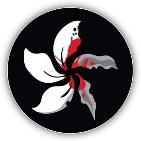 Black Bauhinia Hong Kong Independence Vinyl Sticker Decal
