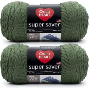 Bulk Buy: Red Heart Super Saver (2-Pack) (Medium Thyme, 7 oz Each Skein)