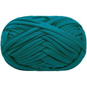 T-Shirt Yarn Knitting Yarn Fabric Crochet Cloth for Summer Hand DIY Bag Blanket Cushion Crocheting Projects 100g (#21 Blue)