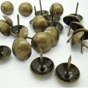 Upholstery Tacks Decorative Furniture Sofa Nails Bronze 2/8" Thumb Tack Push Pin for DIY Wood Furniture 100 Pcs