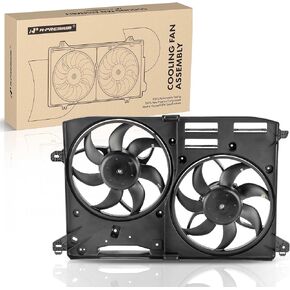 A-Premium Engine Radiator Cooling Fan Assembly Compatible with Select Ford Models - Fusion 2014 2015 2016, L4 1.5L Turbocharged - Replace# DG9Z8C607C, FG9Z8C607A