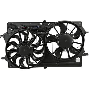 DNA MOTORING OEM-RF-0089 Factory Style Radiator Cooling Fan Assembly Cooling Efficiency Improved Direct Replacement [Compatible with 03-04 Ford Focus]
