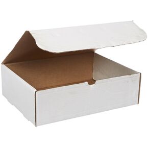 Aviditi White Literature Mailing Boxes, 13 x 10 x 4 Inches, Pack of 50, Crush-Proof, for Shipping, Mailing and Storing