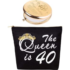 DORADREAMDEKO عيد الميلاد الأربعين، هدايا عيد الميلاد الأربعين للنساء، حقيبة مكياج عيد الميلاد الأربعين، مرآة مدمجة لعيد الميلاد الأربعين، تحول 40 هدية للنساء، هدايا عيد الميلاد الأربعين للنساء مرآة مكياج in Kuwait
