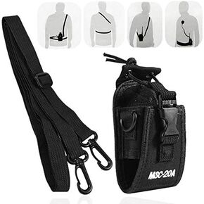 Zerone Walkie Talkie Case, Walkie Talkie Strap Holder Nylon Pouch Case Bag with Strap for Kenwood/Motorola/HYT Two-Way Radio
