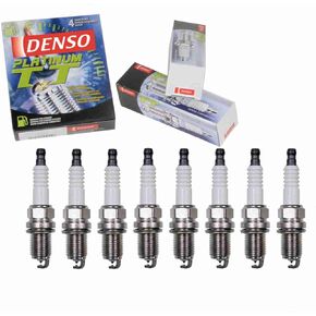 8 pc DENSO Platinum TT Spark Plugs compatible with Toyota Sequoia 4.7L V8 2001-2009