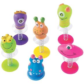 Monster Poppers Toys - Set of 12 Pop Up Critters - Monster Birthday Party Favors and Nick nacks for Kids