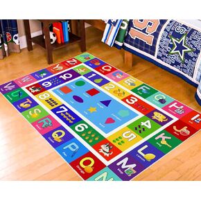 ABC Kids Alphabet Rug - Vibrant Colorful Bright Colors - for Kids Room/Bedroom/Classroom/Playroom Area Rug (A, 80×120cm/31×47in) in Kuwait
