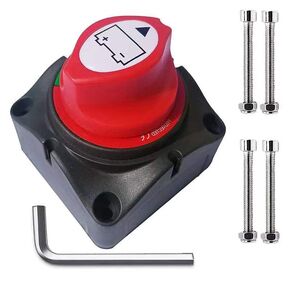 Battery Disconnect Switch Master, DC12-48V Waterproof Power Isolator On-Off Kill Switch 275A High Current Battery Isolator Switch for RV ATV UTV Car Marine Boat (On/Off)