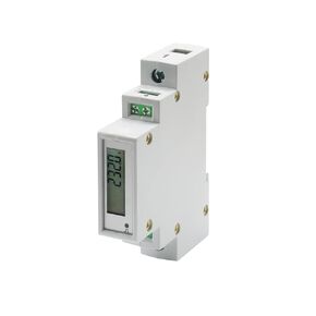 Single Phase Power Meter 1P Din-Rail Mount Voltage Current kWh Meter, AC 100~240V 60Hz 10(60) A Electricity Usage Monitor Energy Pulse Multimeter with LCD Display and RS485 Communication
