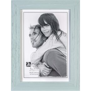 Malden International Designs 807-57 Linear Picture Frame, 5x7, Seafoam Blue