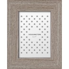 Rustic 9x12 Picture Frame - Distressed White Frame Color (Faux Wood Grain) - Farmhouse & Vintage Frame Design - Fits 1 Photo or Art Print (9 x 12 Inches)