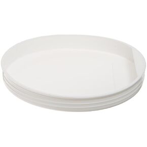 Aviditi Plastic End Caps for Mailing Tubes, 4 Inch Diameter, White (100 Pack)