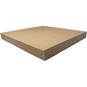 Corrugated Cardboard Filler Insert Sheet Pads 1/8" Thick - 12.5 x 12.5 Inches for Packing, mailing, and Crafts - 10 Pack