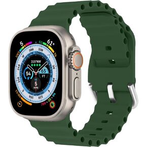 Ocean Band لساعة Apple Watch Band 49mm 45mm 41mm 44mm 40mm 42mm 38mm النساء والرجال، iWatch Sport Bands سيليكون قابل للتنفس سوار معصم لساعة Apple Ultra Series 9 8 7 SE2 SE 6 5 4 3 2 1 حزام