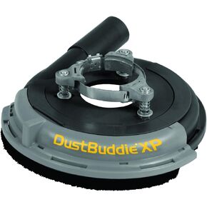 Dustless Technologies D5835 DustBuddie XP Universal Dust Control Attachment for Grinders, 5", Black/Grey