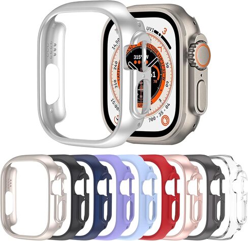 10 Pack Case for Apple Watch Ultra 2/Ultra 49mm, Durable Hard PC Frame Bumper, Shockproof Hard PC Scratch Resistant Protective Cover Compatible with iWatch Ultra 2/Ultra 49mm in Kuwait