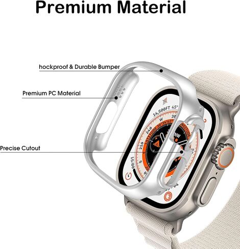 10 Pack Case for Apple Watch Ultra 2/Ultra 49mm, Durable Hard PC Frame Bumper, Shockproof Hard PC Scratch Resistant Protective Cover Compatible with iWatch Ultra 2/Ultra 49mm in Kuwait