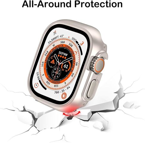 10 Pack Case for Apple Watch Ultra 2/Ultra 49mm, Durable Hard PC Frame Bumper, Shockproof Hard PC Scratch Resistant Protective Cover Compatible with iWatch Ultra 2/Ultra 49mm in Kuwait