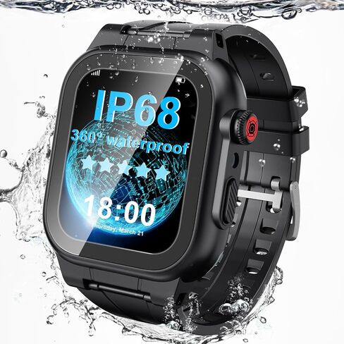 IP68 Waterproof Case with Band and Screen Protector Compatible for Apple Watch Series 10 9 8 7 6 5 4 3 2 SE2 SE,42mm in Kuwait