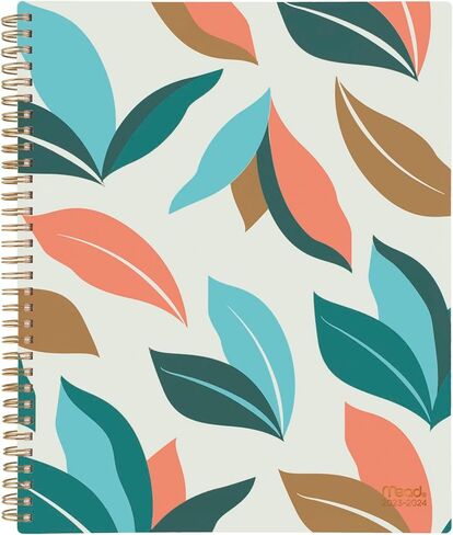 Mead 2023-2024 Academic Planner, Weekly & Monthly, 8 1/2" x 11", Large, Monthly Tabs, Flexible Cover, Palm Leaves (1317P-905A) in Saudi Arabia