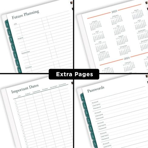 Mead 2023-2024 Academic Planner, Weekly & Monthly, 8 1/2" x 11", Large, Monthly Tabs, Flexible Cover, Palm Leaves (1317P-905A) in Saudi Arabia