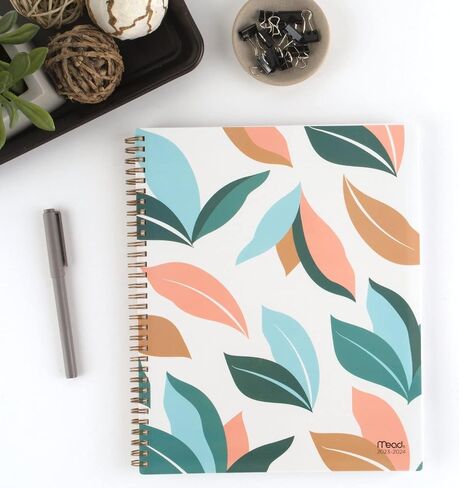 Mead 2023-2024 Academic Planner, Weekly & Monthly, 8 1/2" x 11", Large, Monthly Tabs, Flexible Cover, Palm Leaves (1317P-905A) in Saudi Arabia