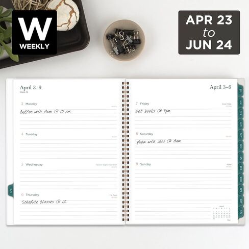 Mead 2023-2024 Academic Planner, Weekly & Monthly, 8 1/2" x 11", Large, Monthly Tabs, Flexible Cover, Palm Leaves (1317P-905A) in Saudi Arabia