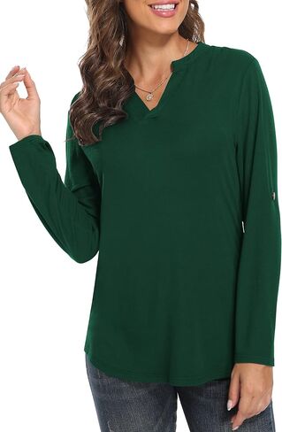 Womens Blouses 3/4 Sleeve Shirts for Women Long Sleeve Tops for Women in Saudi Arabia