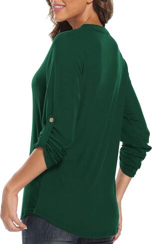 Womens Blouses 3/4 Sleeve Shirts for Women Long Sleeve Tops for Women in Saudi Arabia