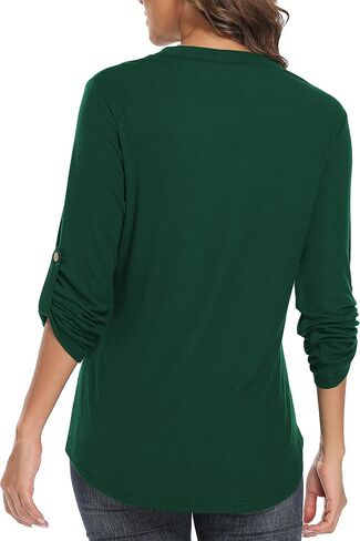 Womens Blouses 3/4 Sleeve Shirts for Women Long Sleeve Tops for Women in Saudi Arabia