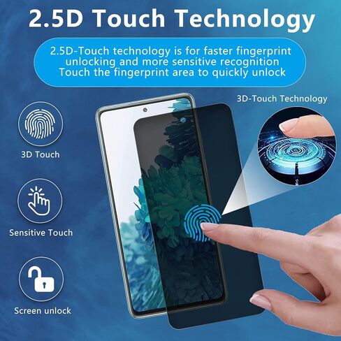 قطعتان من واقي شاشة الخصوصية لهاتف Samsung Galaxy s20FE، واقي شاشة من الزجاج المقوى المقاوم للتجسس بقوة 9H، فتحة دقيقة، خالية من الفقاعات، سهلة التركيب، مضادة للخدش، صديقة للحافظة in Kuwait