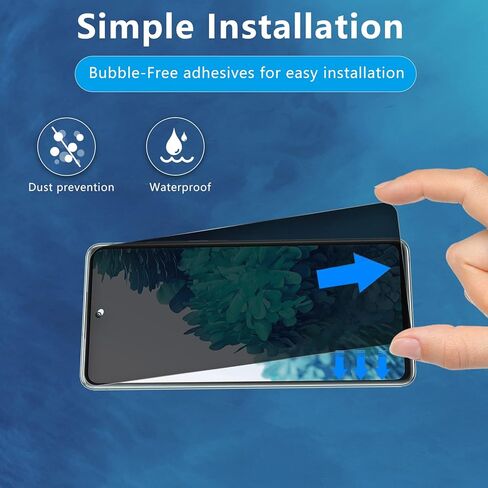 قطعتان من واقي شاشة الخصوصية لهاتف Samsung Galaxy s20FE، واقي شاشة من الزجاج المقوى المقاوم للتجسس بقوة 9H، فتحة دقيقة، خالية من الفقاعات، سهلة التركيب، مضادة للخدش، صديقة للحافظة in Kuwait