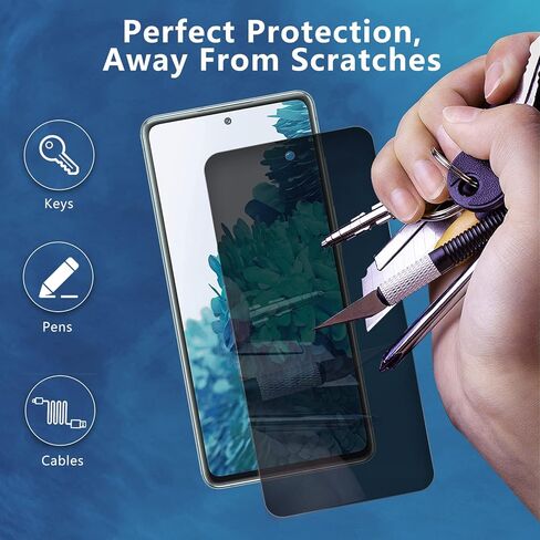 قطعتان من واقي شاشة الخصوصية لهاتف Samsung Galaxy s20FE، واقي شاشة من الزجاج المقوى المقاوم للتجسس بقوة 9H، فتحة دقيقة، خالية من الفقاعات، سهلة التركيب، مضادة للخدش، صديقة للحافظة in Kuwait