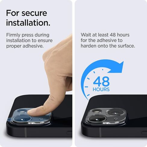 Spigen Camera Lens Screen Protector [GlasTR Optik] Designed for iPhone 13 (2021) / iPhone 13 Mini (2021) - Black [2 Pack]… in Saudi Arabia