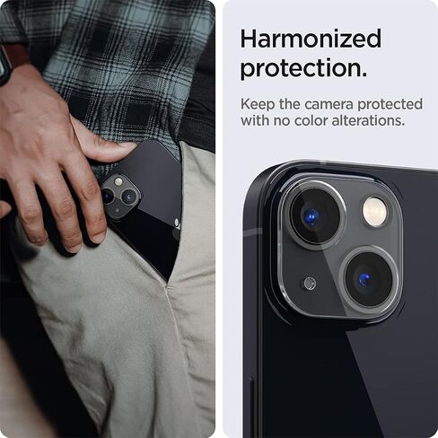 Spigen Camera Lens Screen Protector [GlasTR Optik] Designed for iPhone 13 (2021) / iPhone 13 Mini (2021) - Black [2 Pack]… in Saudi Arabia