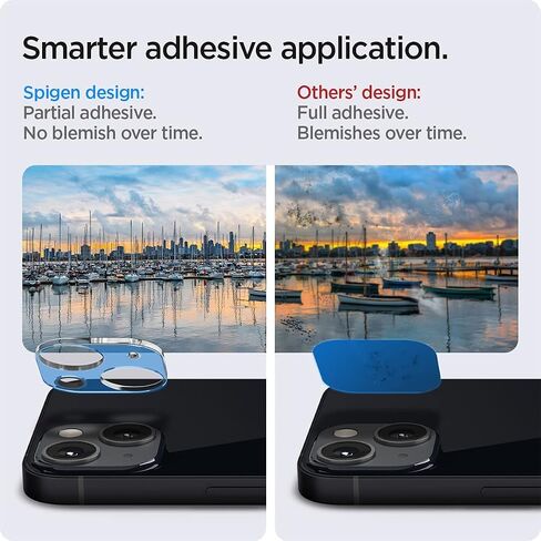 Spigen Camera Lens Screen Protector [GlasTR Optik] Designed for iPhone 13 (2021) / iPhone 13 Mini (2021) - Black [2 Pack]… in Saudi Arabia