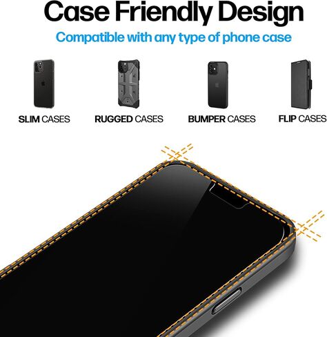 واقي شاشة للخصوصية من Power Theory لهاتف iPhone 14 Plus وiPhone 13 Pro Max من الزجاج المقوى ضد التجسس مع صينية سهلة التركيب in Kuwait