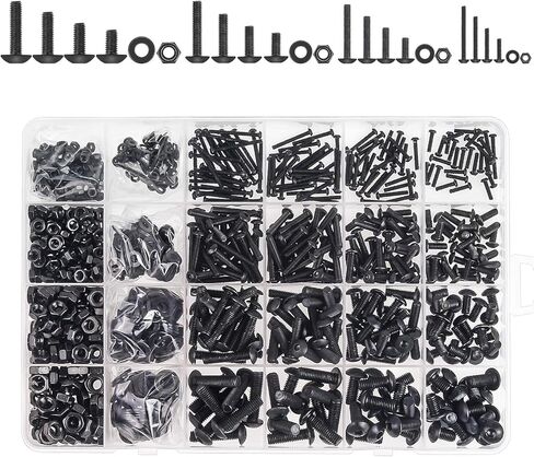 1220 PCS M2 M3 M4 M5, 304 Stainless Steel Hex Flat Head Cap Bolts Screws Nuts Washers Assortment Kit with Hex Wrenches in Saudi Arabia