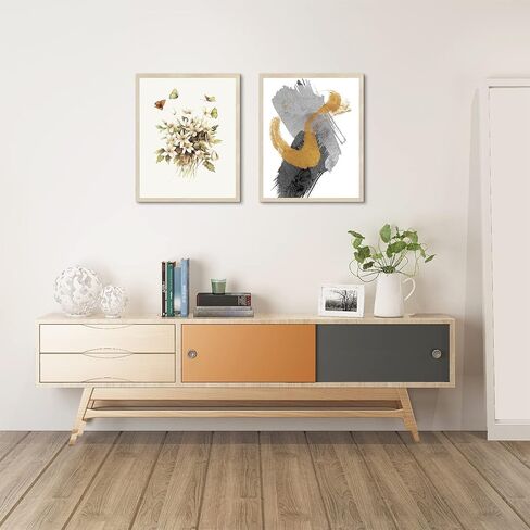 Golden State Art، إطار صورة/صندوق ظل بيج مقاس 11 × 14 - حصيرة عاجية للصور مقاس 8 × 10 - شماعات مسننة لعرض الحائط - رائعة للصور العائلية والصور الشخصية وصور الأطفال (بيج) in Saudi Arabia