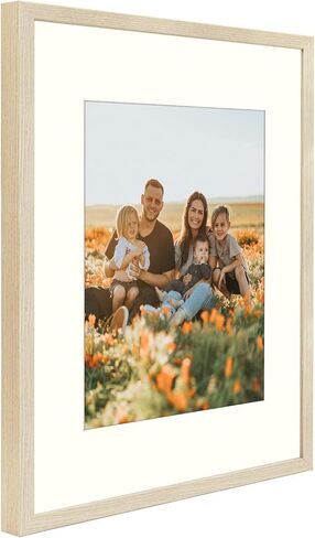 Golden State Art، إطار صورة/صندوق ظل بيج مقاس 11 × 14 - حصيرة عاجية للصور مقاس 8 × 10 - شماعات مسننة لعرض الحائط - رائعة للصور العائلية والصور الشخصية وصور الأطفال (بيج) in Saudi Arabia